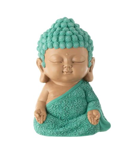 Statuette Moine Zen Toby 19cm Bleu Azur