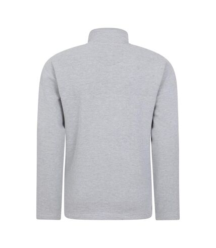 Mens bude pique button neck jumper grey Mountain Warehouse