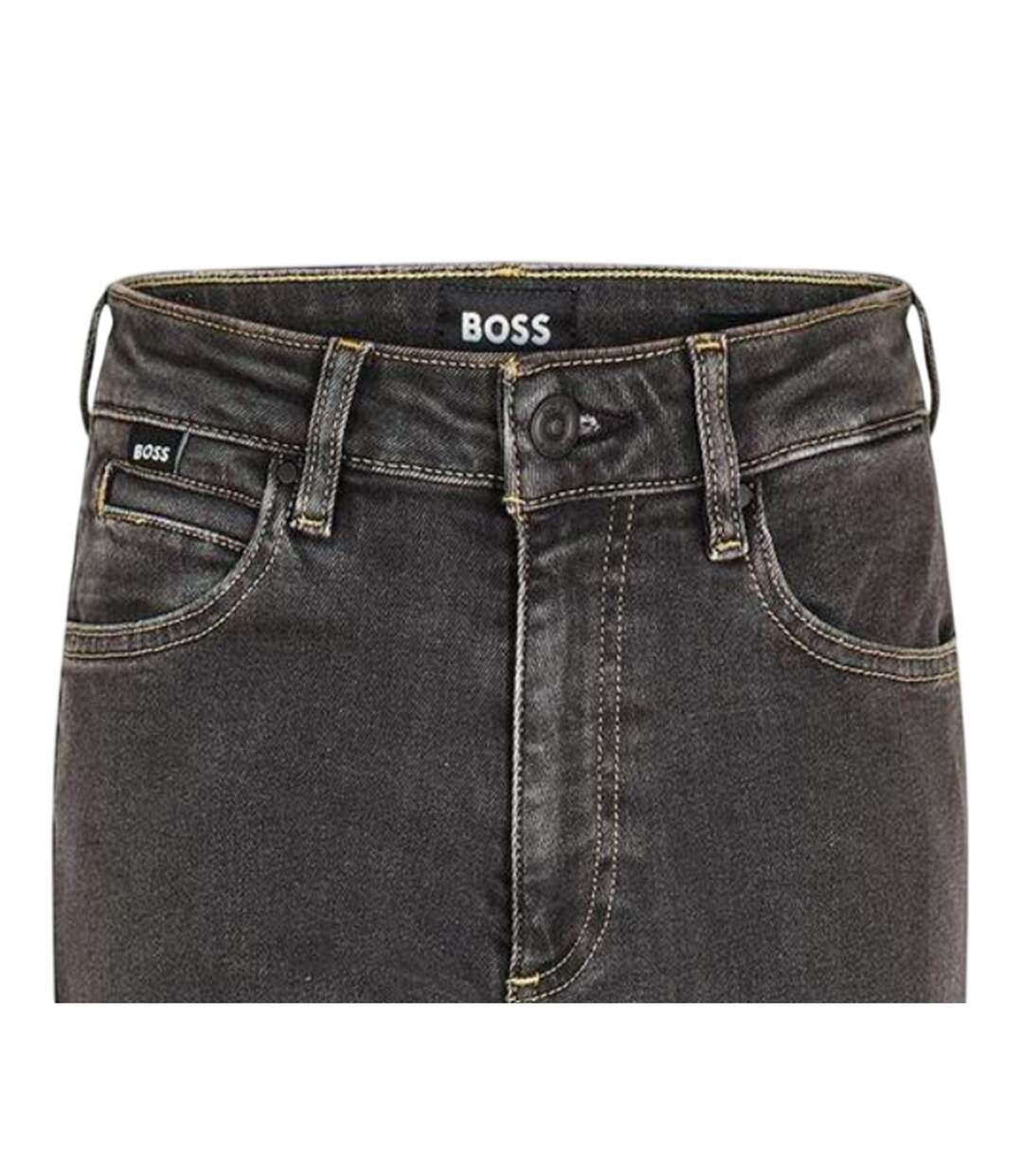 Womens/ladies Denim Plain Slim Jeans Pastel Grey Boss-3