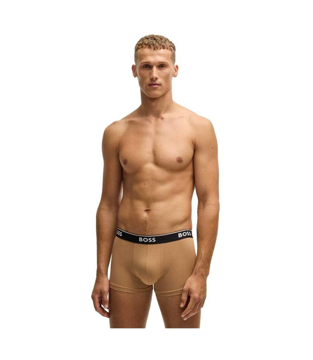 Lot De 3  Boxers Motif/style Logo Bodywear Homme Noir Beige Boss-2