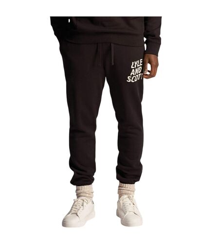 Pantalon De Jogging Motif/style Logo Ondulé Homme Noir Lyle & Scott