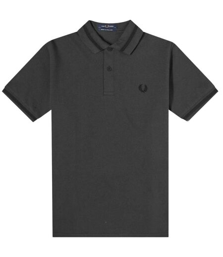 Polo Motif/style Rayure Contrastée Sur Bord Homme Vert Fluo Fred Perry