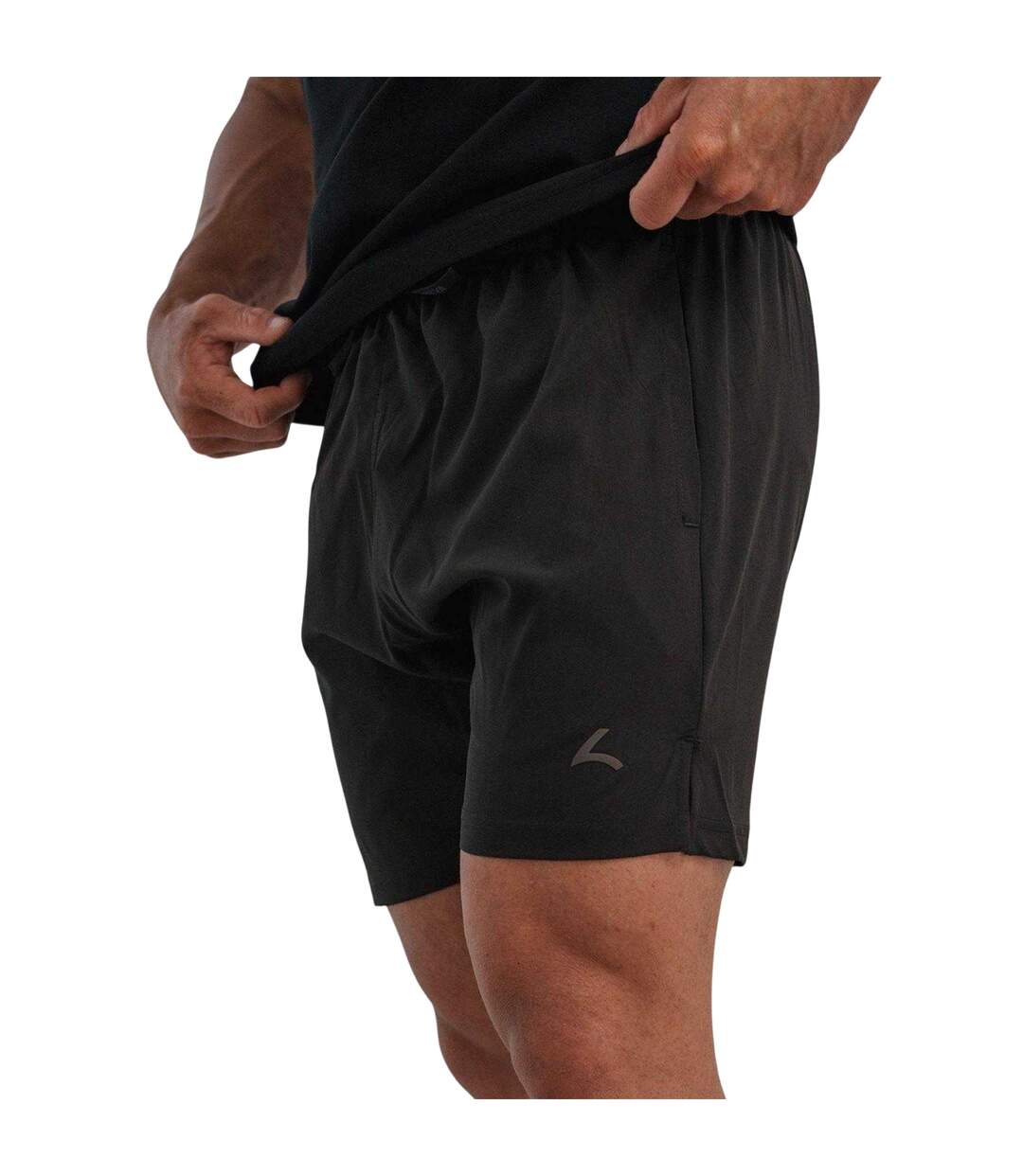 Mens Microfibre Shorts Black Reeva-3