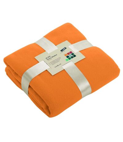 Plaid couverture polaire 130 x 170 - JN950 - orange