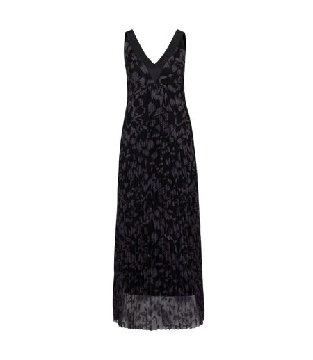 Womens/ladies Dessona Maxi Dress Black Grey Boss