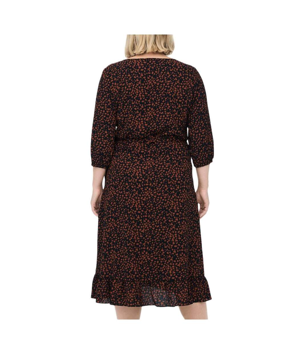 Robe noir/terracotta femme only carmakoma carluxlea - 46-2