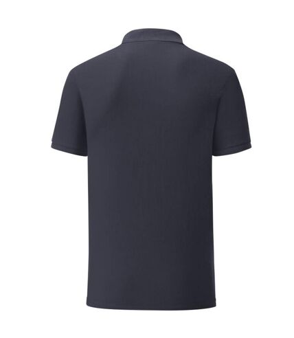 Mens tailored polo shirt deep navy Fruit of the Loom