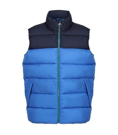 Bodywarmer matelassé vintage - Homme - TRA891 - bleu et marine