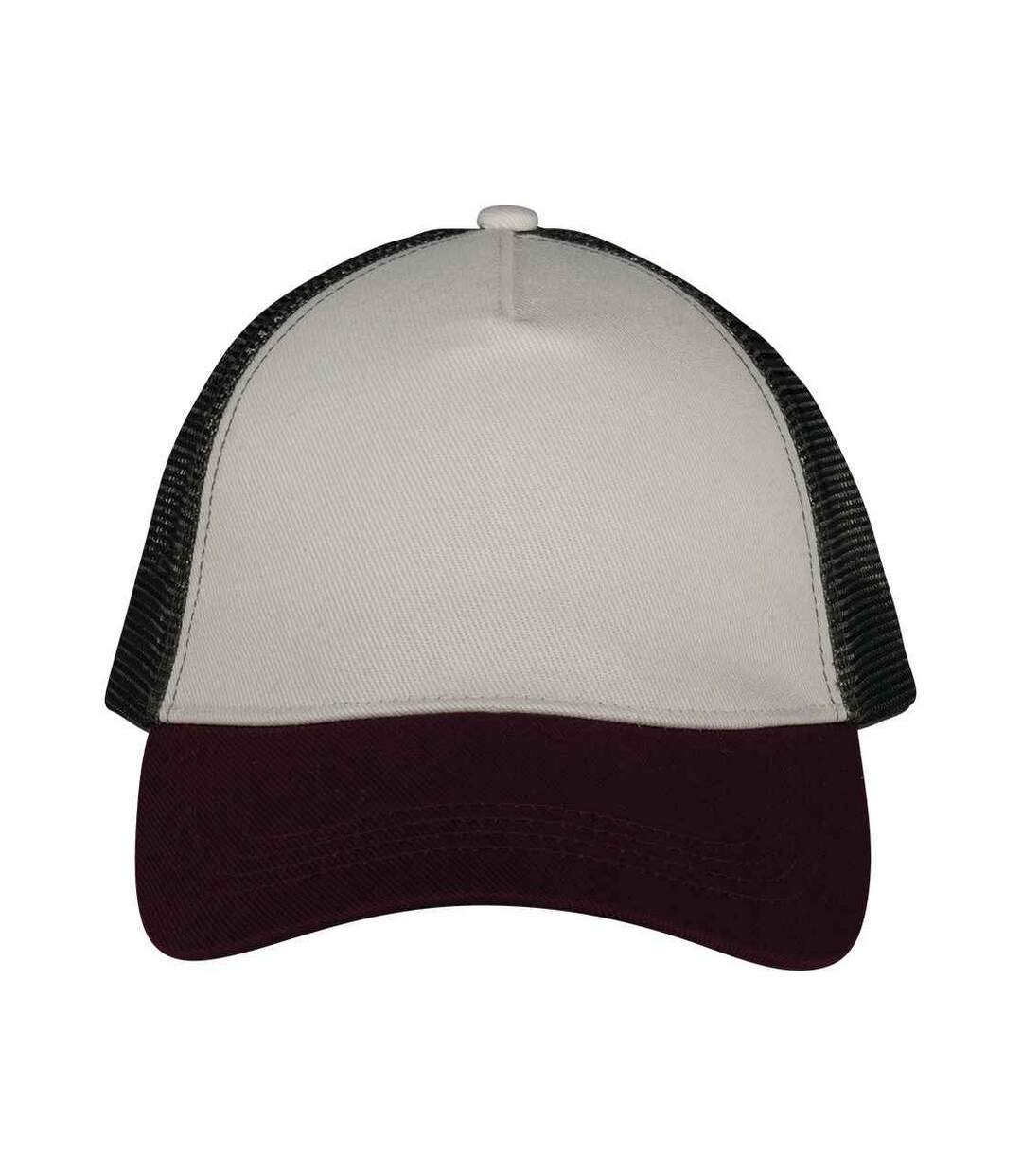 Casquette trucker blanc cassé / pourpre / marron Native Spirit-1