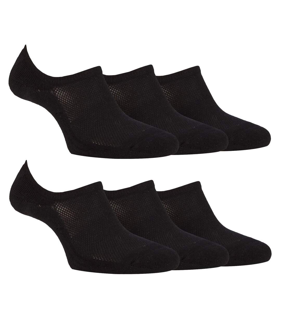 Ladies 6 Pack Bamboo No Show Socks | Invisible Socks with Heel Grip-3