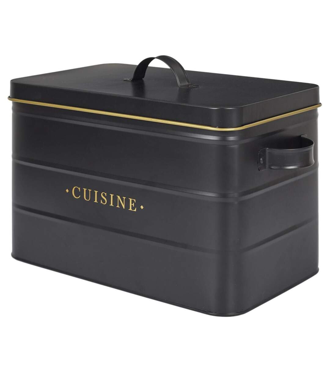 Boîte à Cuisine en Métal Lounge 33cm Noir-1