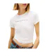 Womens/ladies Linear Slim T-shirt White Tommy Jeans-4