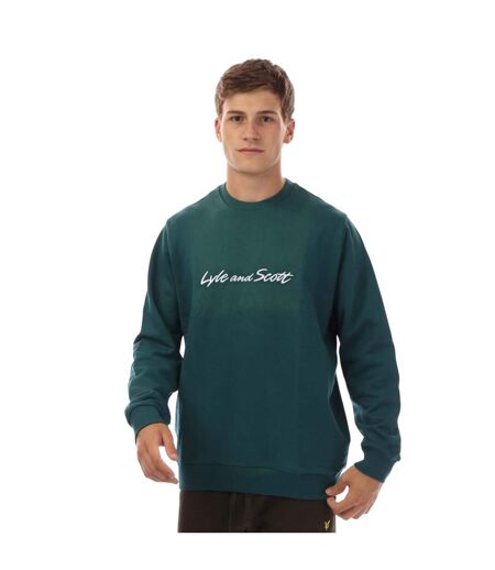 Sweat Style Texte Homme Vert Blanc Lyle & Scott