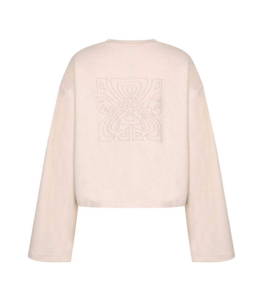 Sweat Court Motif/style Logo Brodé Femme Beige Biba-2