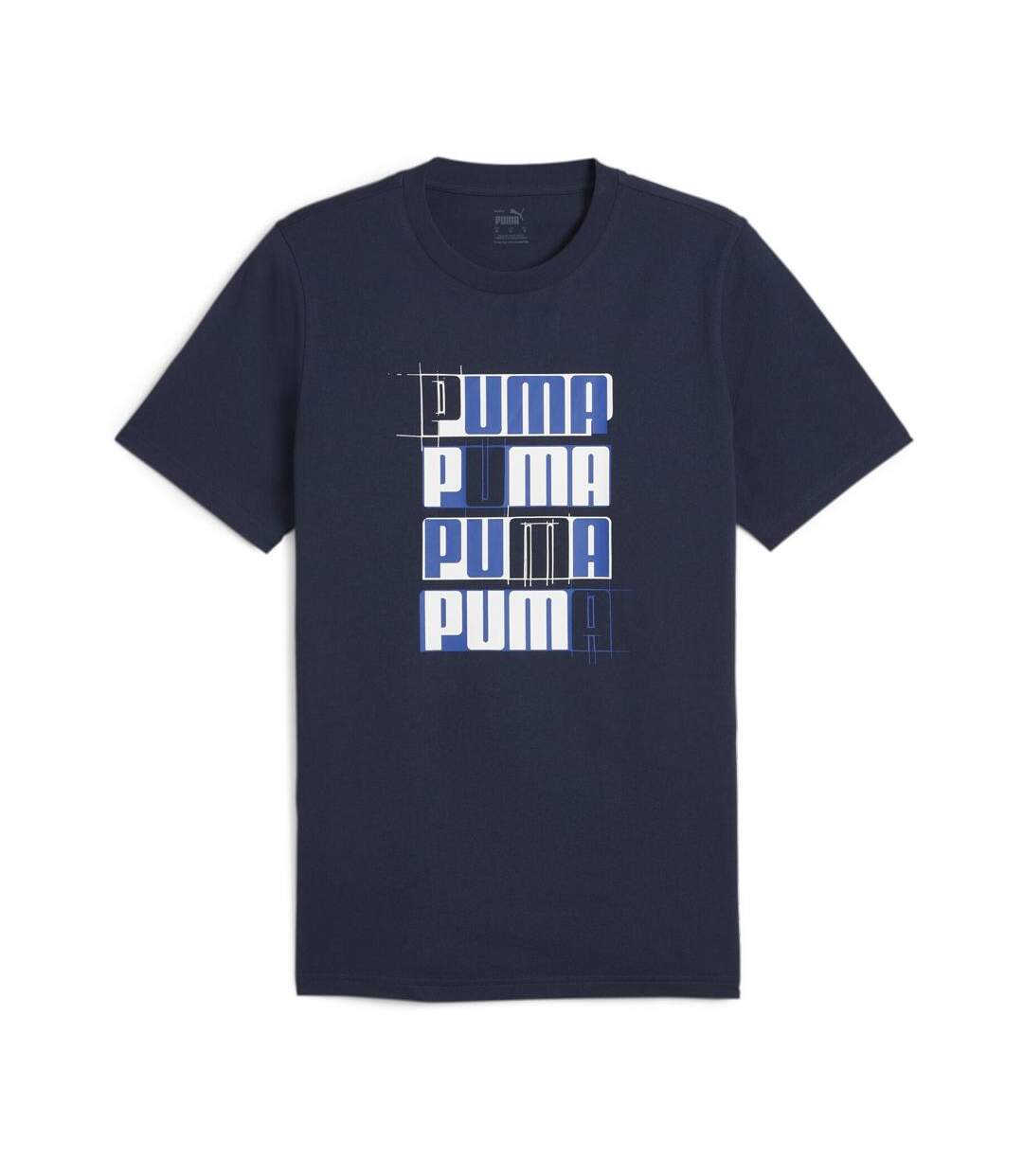 T-shirt marine homme puma ess+ logo-1
