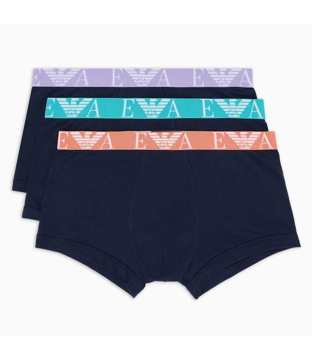 Lot De 3  Boxers Homme Bleu Noir Emporio Armani-2