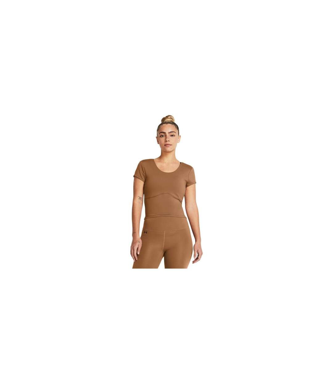Womens/ladies Meridian Fitted T-shirt Brown Under Armour-1