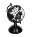Globe terrestre en métal - Noir - H. 28 cm-1