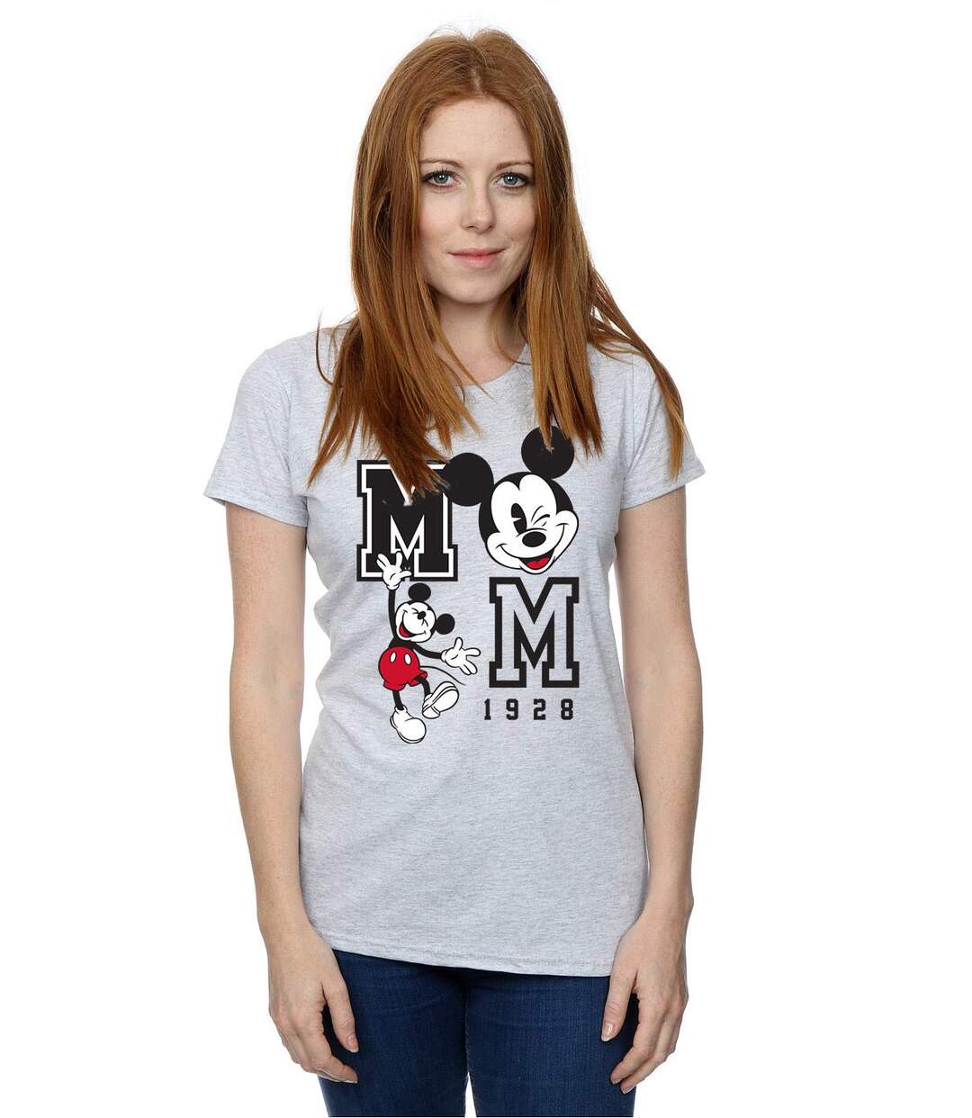 Disney - T-shirt JUMP AND WINK - Femme (Gris chiné) - UTBI1436-2