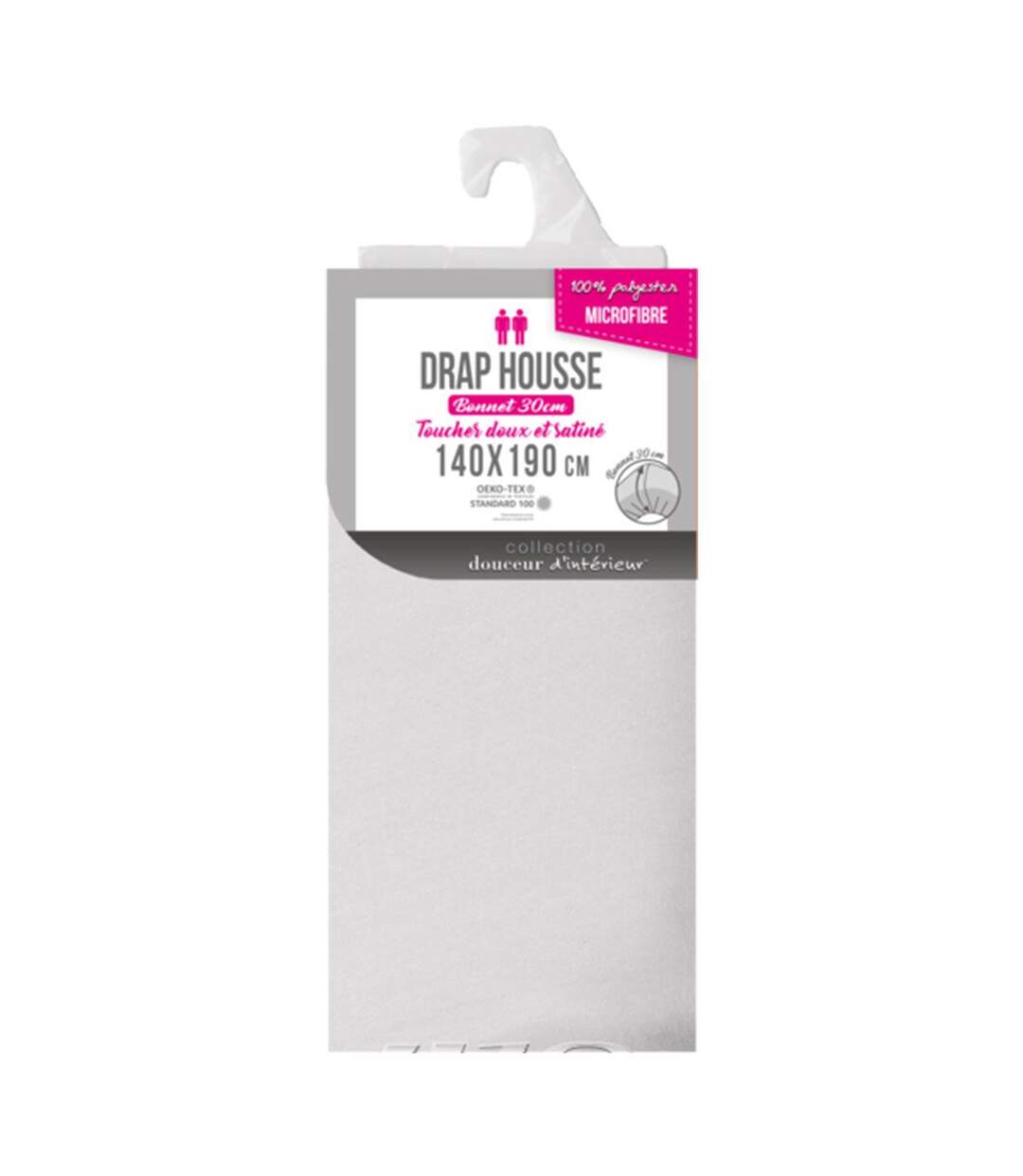 Drap Housse Microfibre Oscar 140x190cm Blanc-2