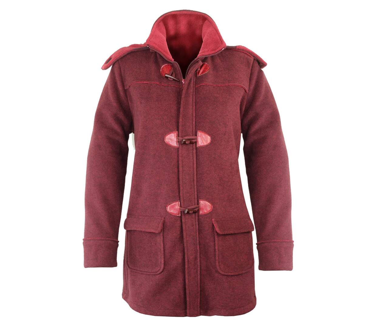 Manteau Polaire Femme style Caban SLOVENIE1B MAYFLOWER – Bordeaux-2