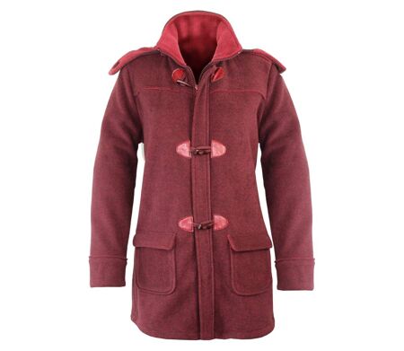 Manteau Polaire Femme style Caban SLOVENIE1B MAYFLOWER – Bordeaux