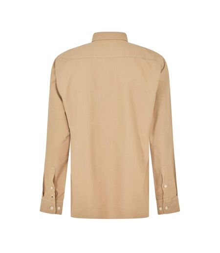 Chemise À Boutons Manches Longues Homme Beige Clair Boss