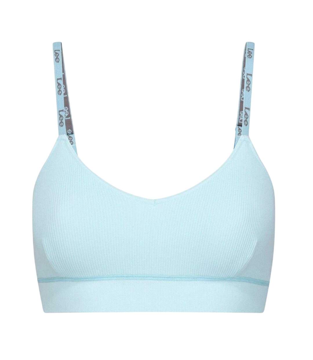 Womens/ladies Alvina V Neck Bralette Soft Blue Lee-1