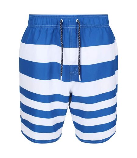 Regatta Mens Hamza Striped Swim Shorts (Lapis Blue)