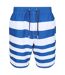 Regatta Mens Hamza Striped Swim Shorts (Lapis Blue) - UTRG7318