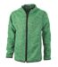 Veste tricot polaire à capuche HOMME- JN589 - vert clair chiné