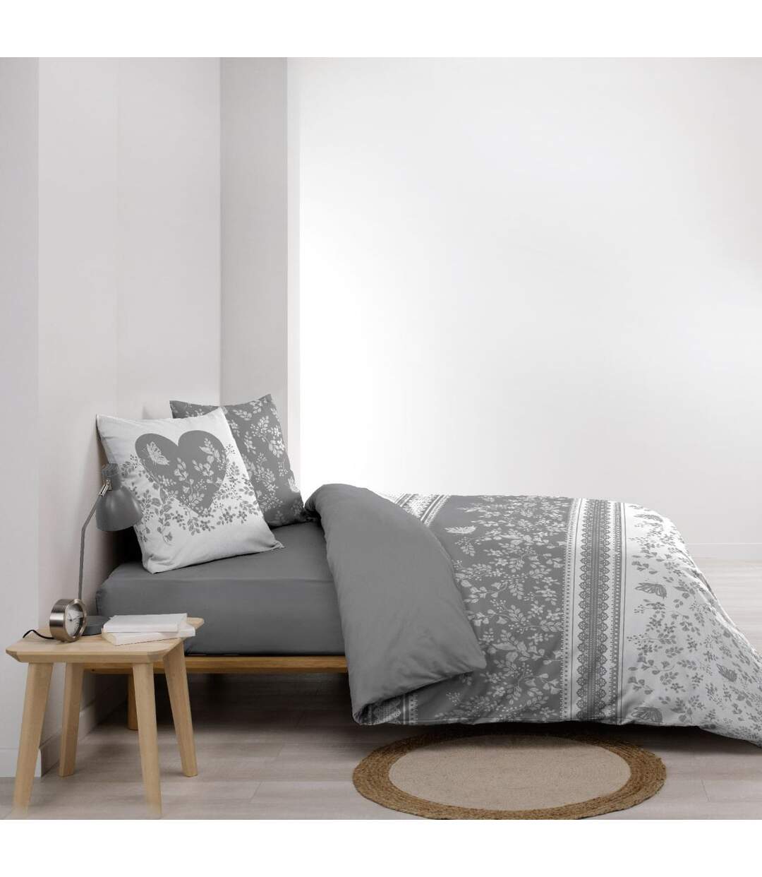 Parure de Lit 3 Pièces Annie 240x220cm Gris-3