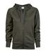 Sweatshirt À Capuche Et Fermeture Zippée Femme Vert Foncé Tee Jays-1