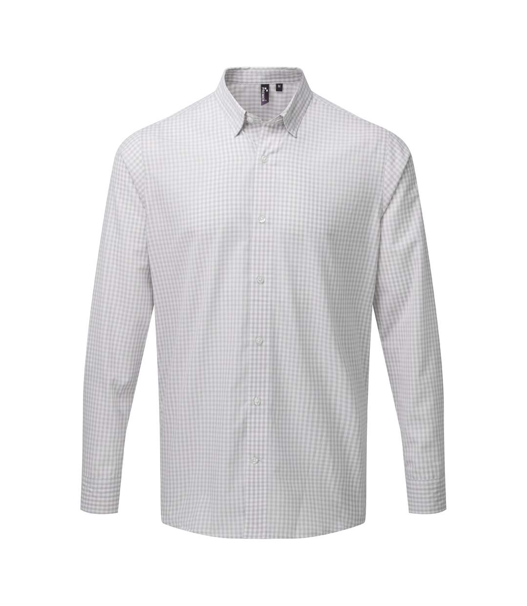 Chemise maxton homme argent / blanc Premier-1