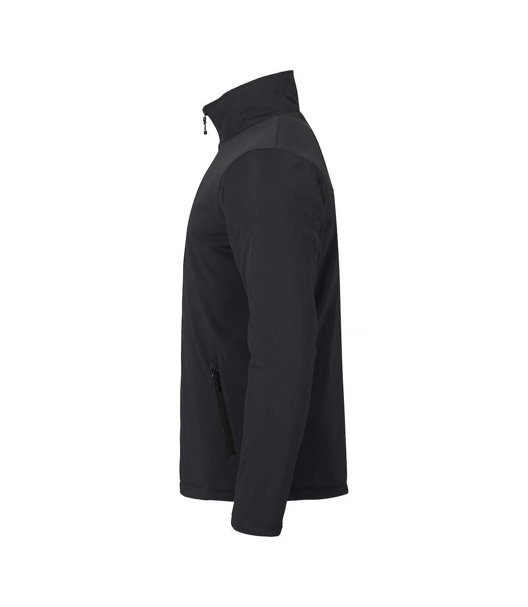 Mens Padded Soft Shell Jacket Black Clique-3