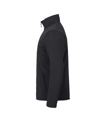Mens Padded Soft Shell Jacket Black Clique