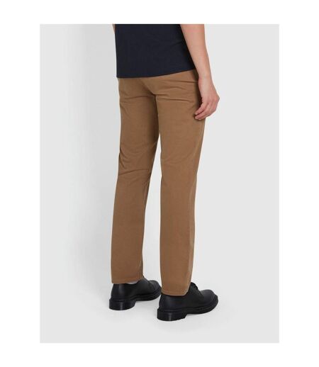 Mens Elm Slim Chinos Light Sand Farah