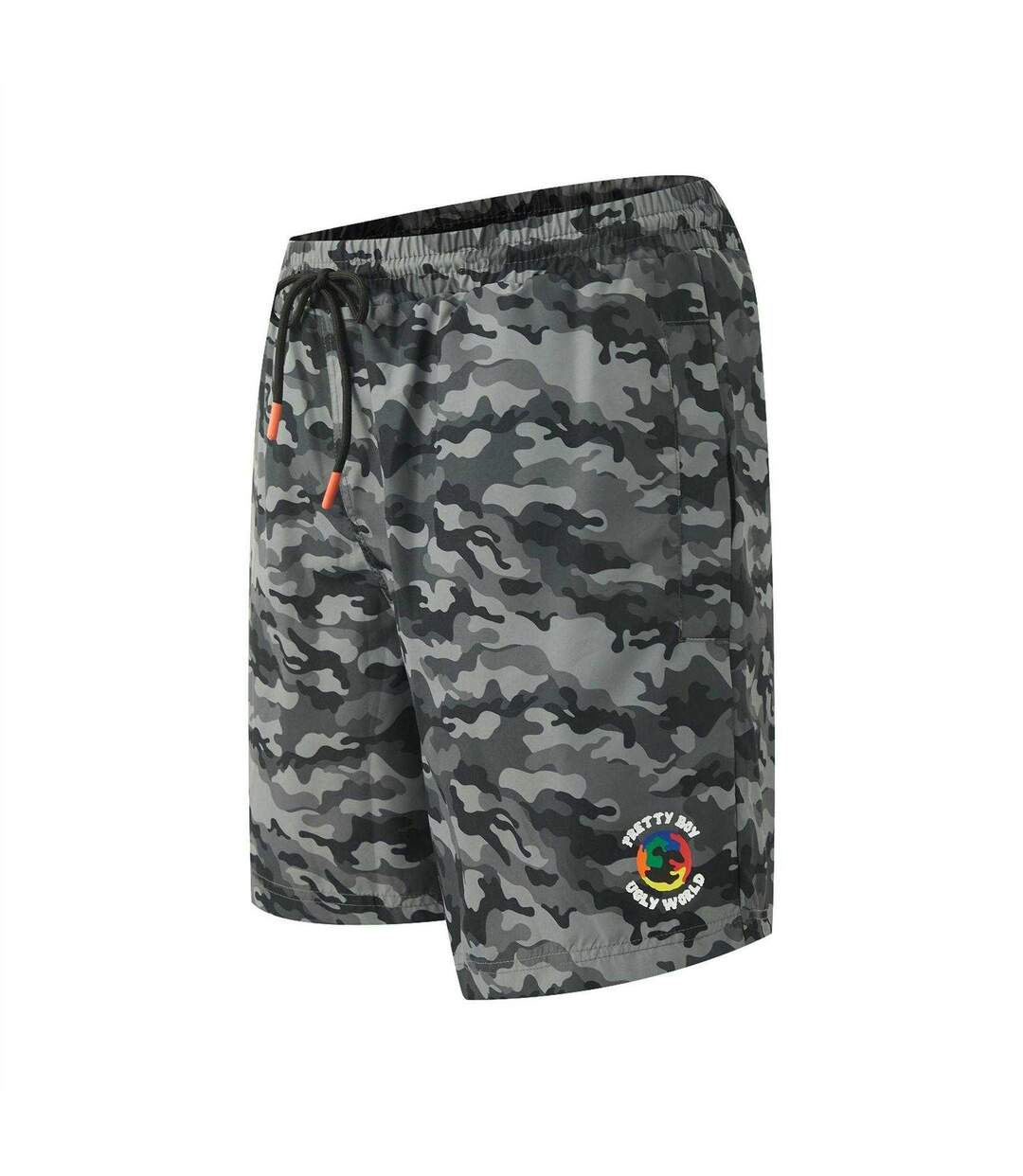 Short De Bain Motif/style Camouflage Homme Gris Pretty Boy Ugly World-3