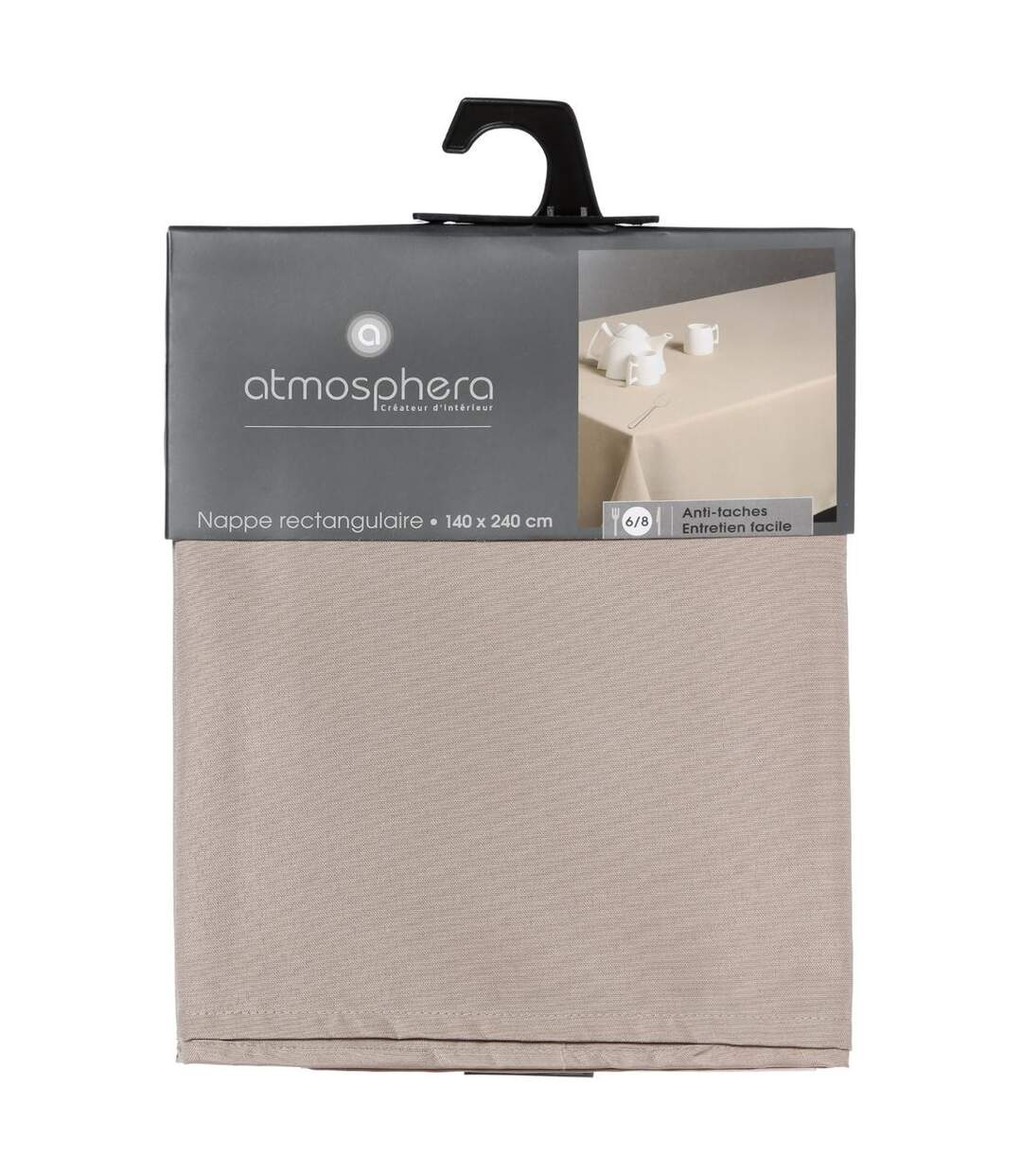 Nappe Antitache Unie 140x240cm Lin-3