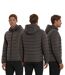 Doudoune homme manches longues hiver avec capuche amovible - Gris foncé, style casual et confort optimal-2