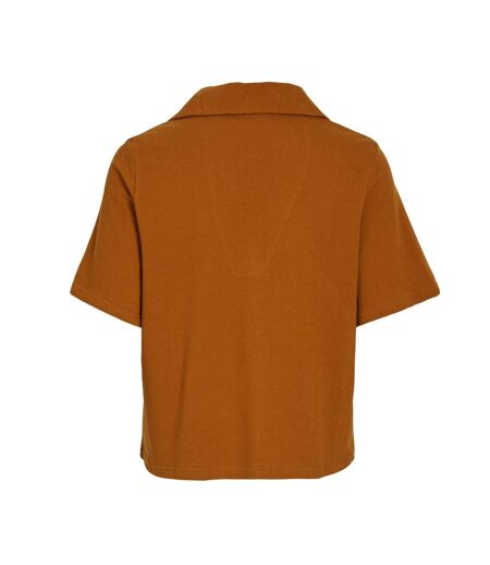 T-shirt orange femme vila vialos