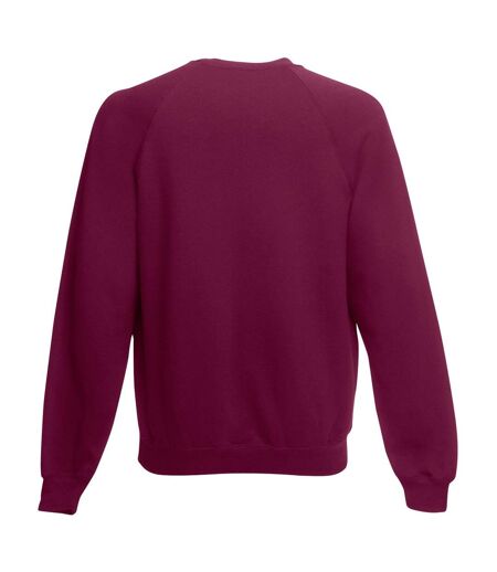 Fruit Of The Loom Mens Raglan Sleeve Belcoro® Sweatshirt (Burgundy) - UTBC368