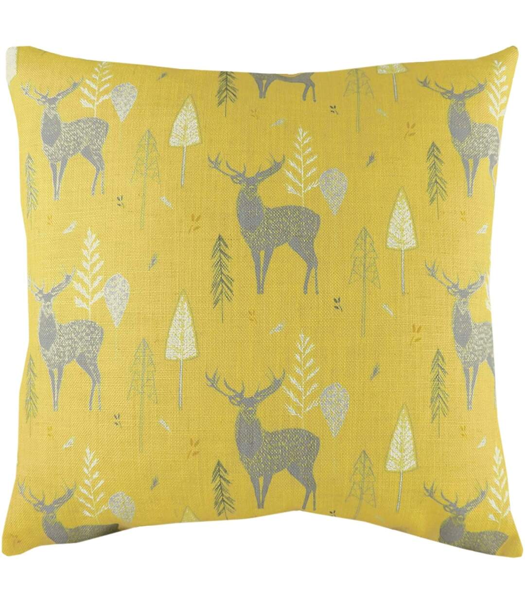 Hulder deer cushion cover one size ochre yellow Evans Lichfield-1