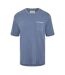 Mens Perth Knitted T-shirt Stonewash Denim Ecru Threadbare-1