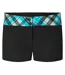 Womens/ladies Checked Swim Shorts Black Puma-1