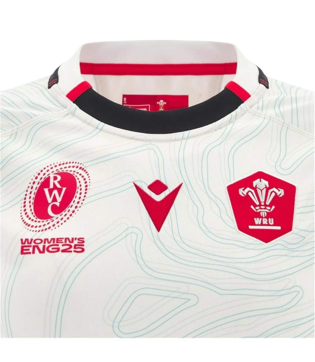 Womens/ladies 2025 Contrast Detail Away Shirt Cream Wales RU-3
