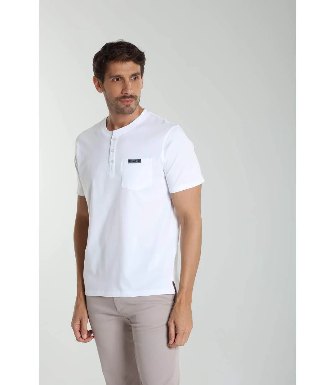 T-shirt manches courtes coton HENLEY-1