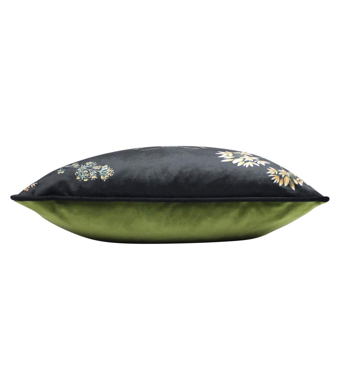 Midnight garden bee cushion cover 43cm x 43cm black/green Evans Lichfield