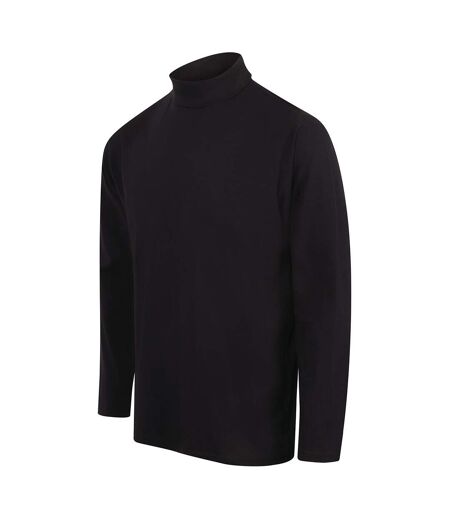 Henbury Mens Long Sleeve Cotton Rich Roll Neck Top / Sweatshirt (Navy) - UTRW615