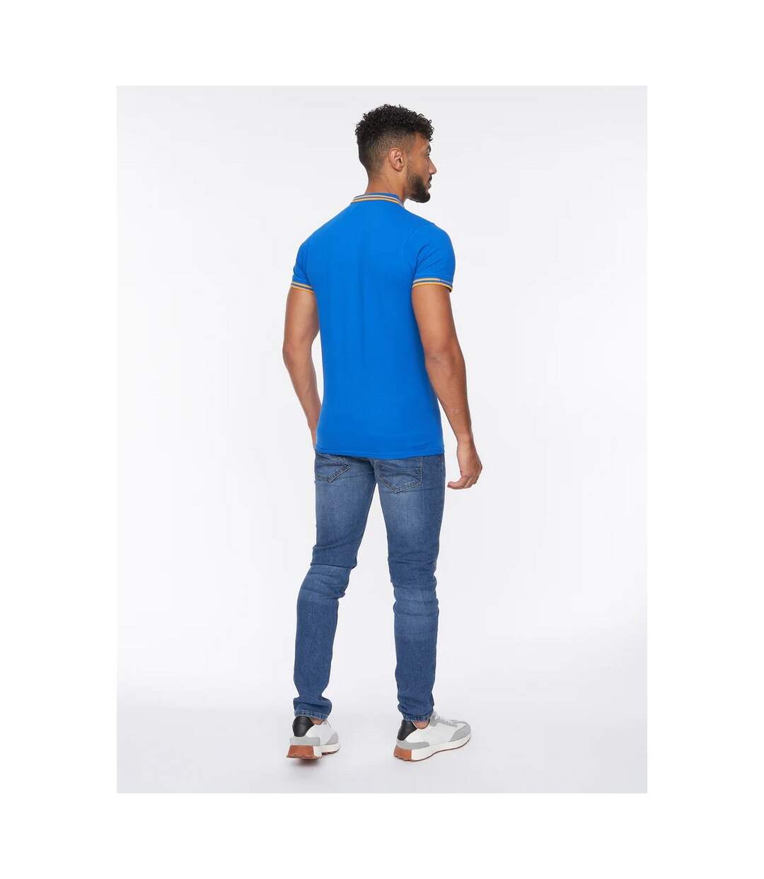 Crosshatch Mens Kermlax Polo Shirt (Blue)
